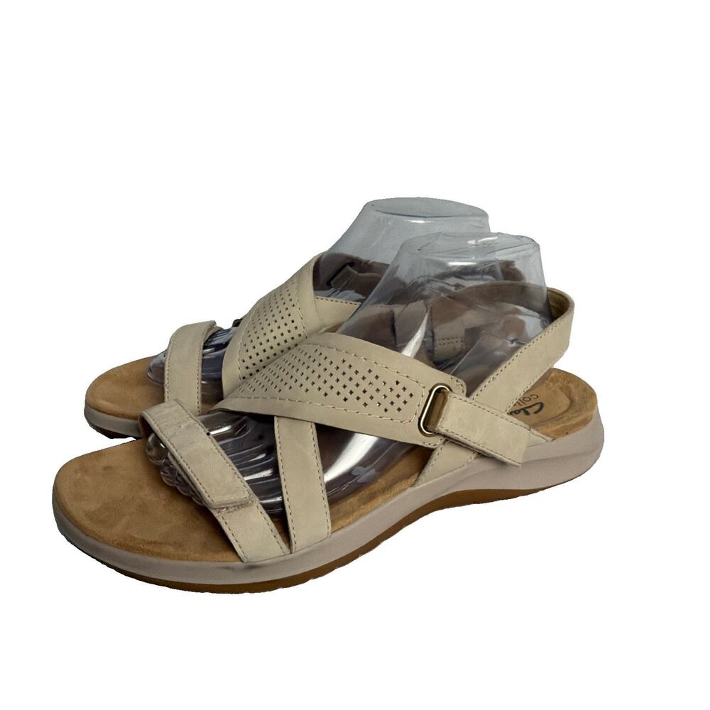 Clarks Maelynn Gem Women’s Leather Sandals Sand Size 10
